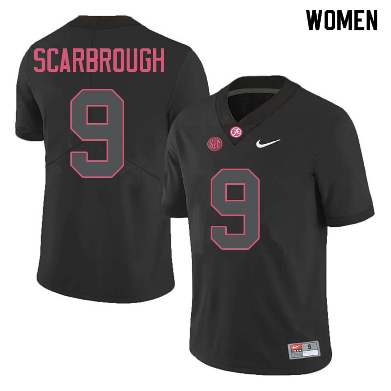 Alabama Crimson Tide Women's Bo Scarbrough #9 Black NCAA Nike Authentic Stitched College Football Jersey JT16Y38BX